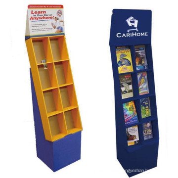 8 celdas corrugated suelo Display Stands para libros